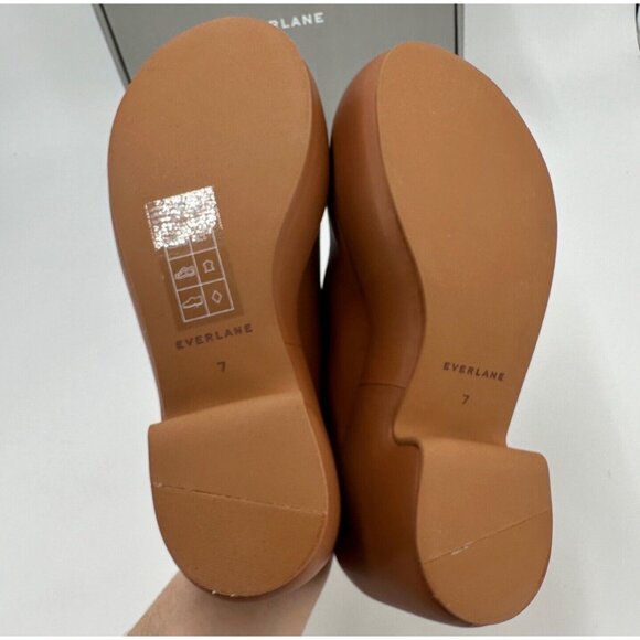 Everlane The Puffa Clog in Desert Tan Leather sz 7 Women's Platform Sip-on Mule - Picture 8 of 8
